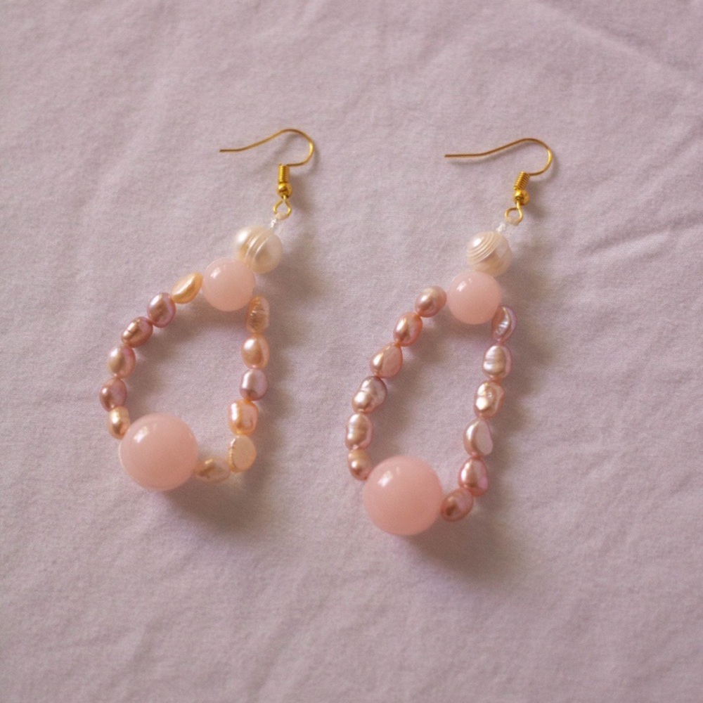 Routine’s Duo Pink Pearl Statement Earring